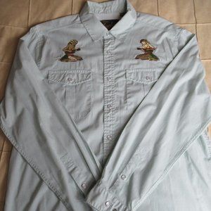 Howler Brothers Gaucho L/S Snapshirt 10th Anniv Hula Girls M